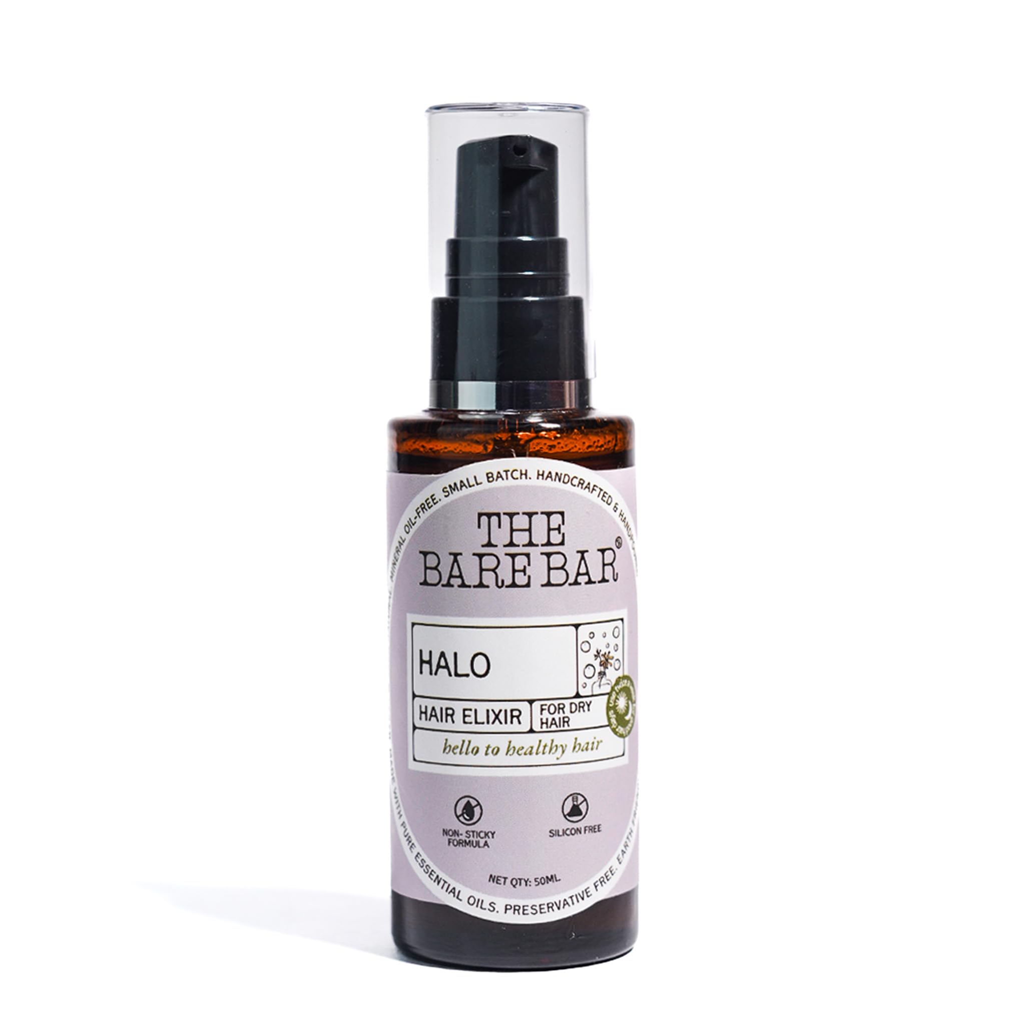 The Bare Bar Halo Hair Elixir - 50ml | Refreshing Scent | Hair Elixir | Sulfate & Paraben-Free. Silicone-Free. Plant-Based Actives. Non-Drying Formula| Suitable for Men & Women | Travel-Friendly-image-37