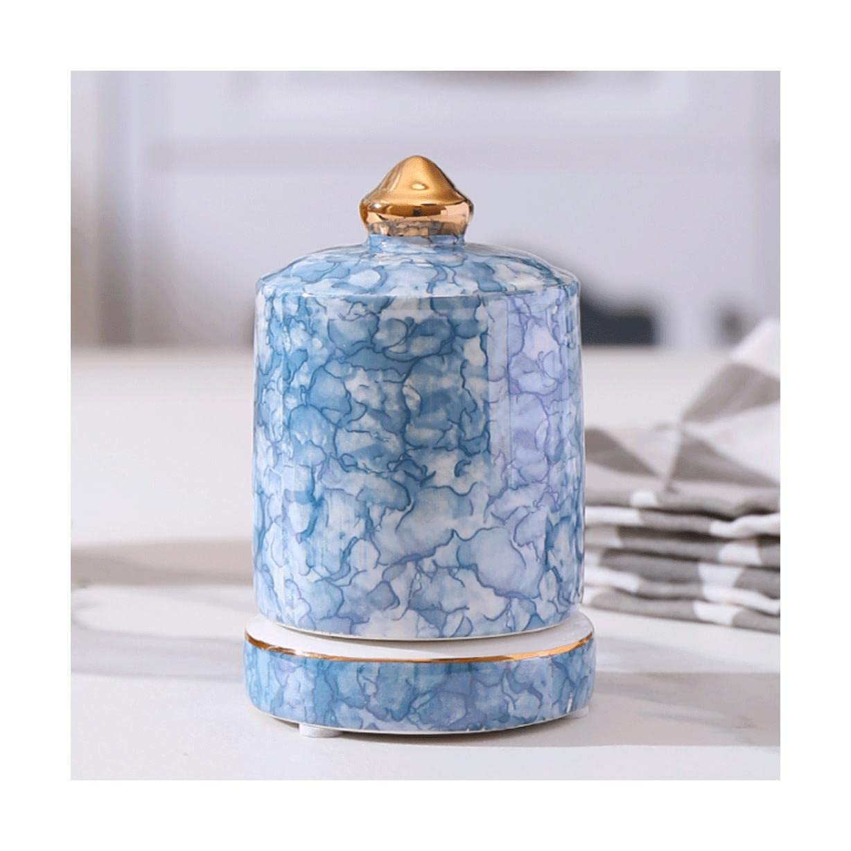 MRKU Toothpicks Dispenser Toothpick Box Holder Fashion Ceramic with Lid Container Thickening Decoration for Kitchen