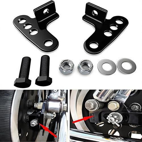Miniatura 4 de Bloques de bajada de motocicleta trasero ajustable 1 pulgada + 2 pulgadas + 3 pulgadas Kit de eslabones de bajada de suspensión para Harley