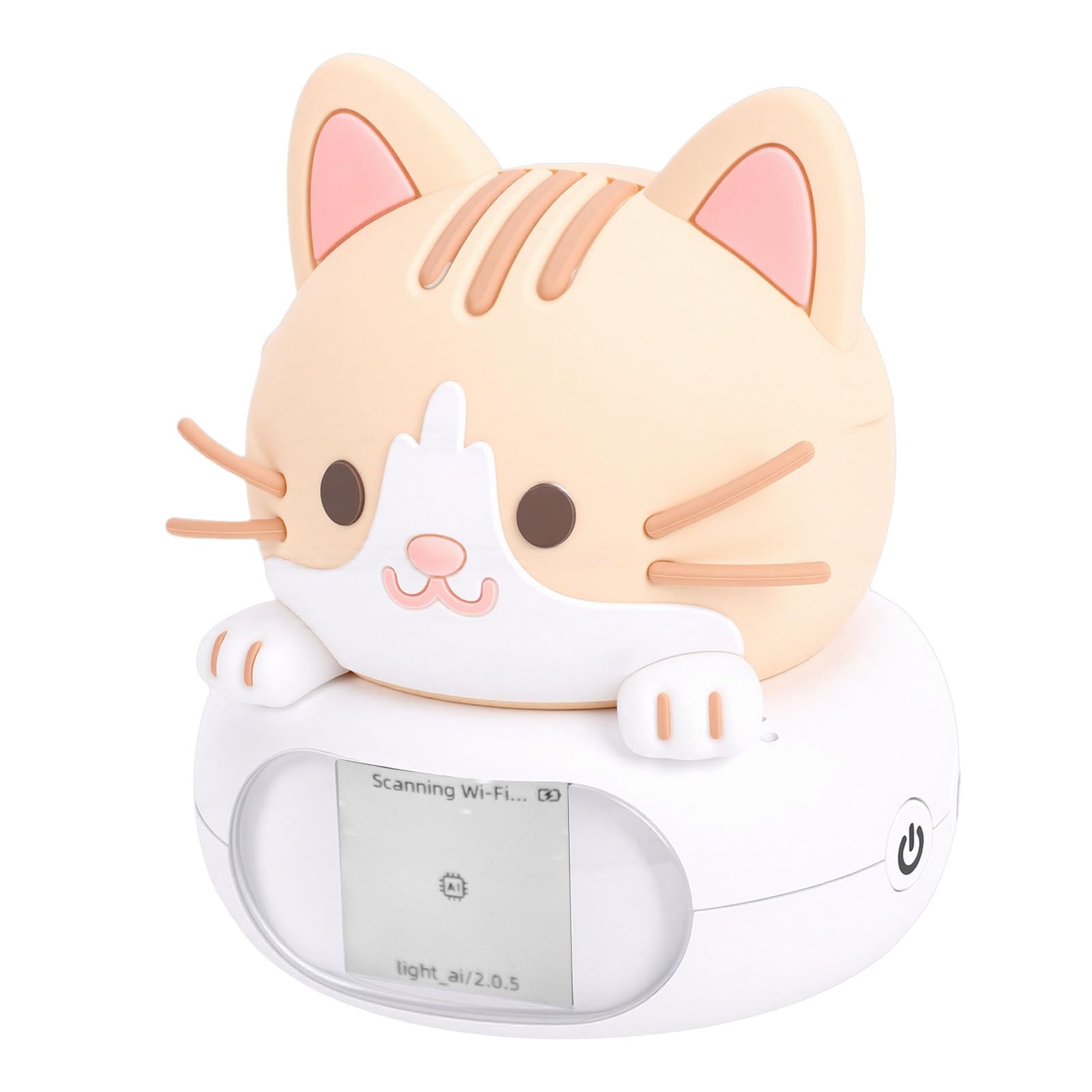 Tbest Compañero de Robot de Escritorio Ai con Comandos de Voz, Luz Nocturna LED para Dormitorio, Robot de Chat de Aprendizaje para Niños y Hogar, Material de PC Seguro y Control WiFi (Gata)