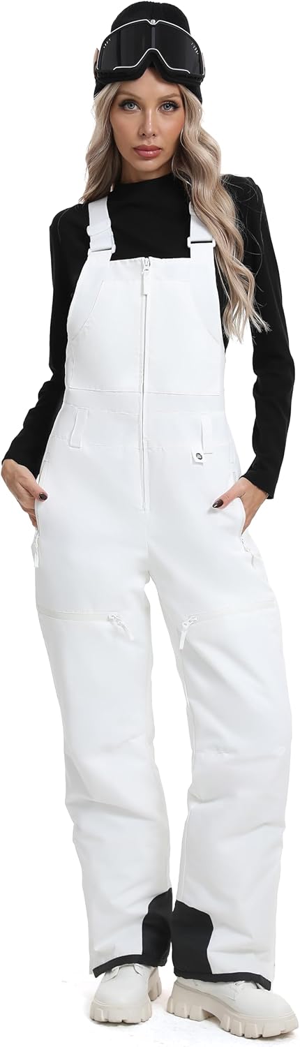 BenBoy Women's Snow Ski Bibs Adjustable Straps Overalls -Waterproof Insulated Pants Winter Outdoor Snowboard