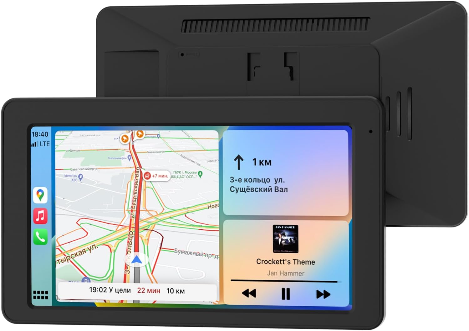 Carplay Display, 7" Apple Carplay, Android Auto Display mit GPS-Navigation, Premium-Sound, Sprachsteuerung, Mirror Link, Einfacher Einbau, FM, AUX