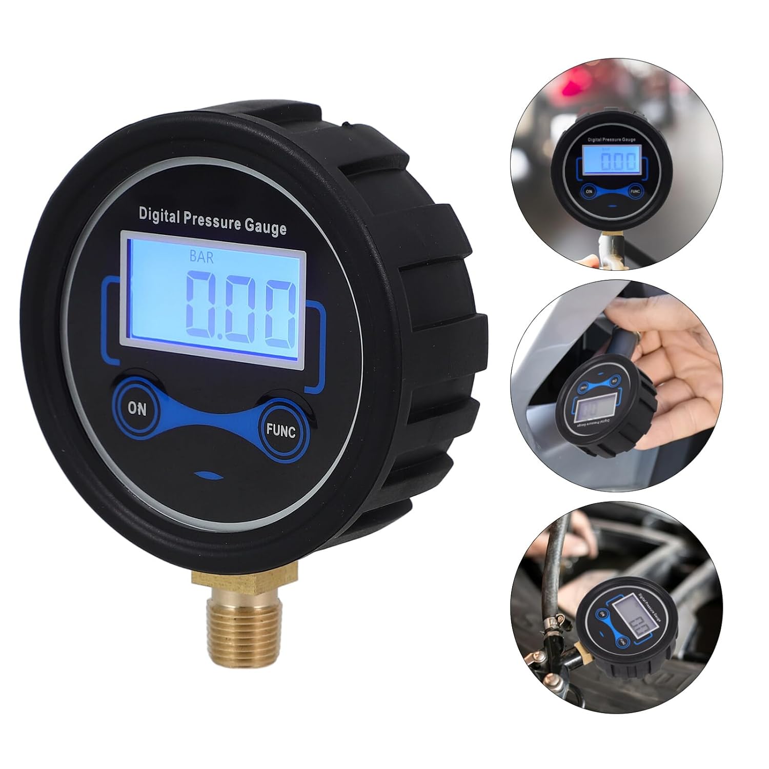 SOLUSTRE Digital Tire Pressure Gauge Car Tyre Pressure Testing Tool Tire Pressure Measuring Device