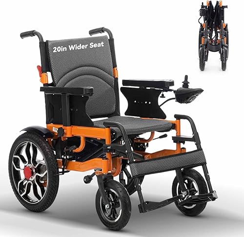 Silla de ruedas eléctrica, sillas de ruedas eléctricas ligeras para adultos, silla de ruedas plegable inteligente de 20 millas, silla de ruedas