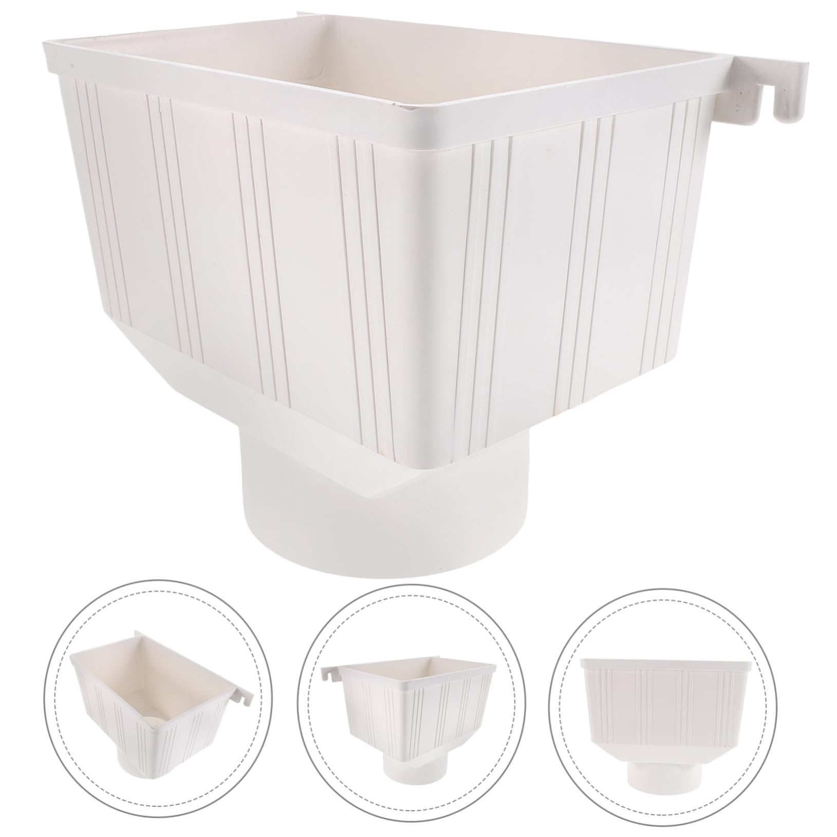 OSALADI Downspout Rinnen Wassertrichter Pvc Fallrohr Adapter 10.63X5.91X7.48In Regenfass Diverter Für Dachrinne Wassersammelsystem Anschluss