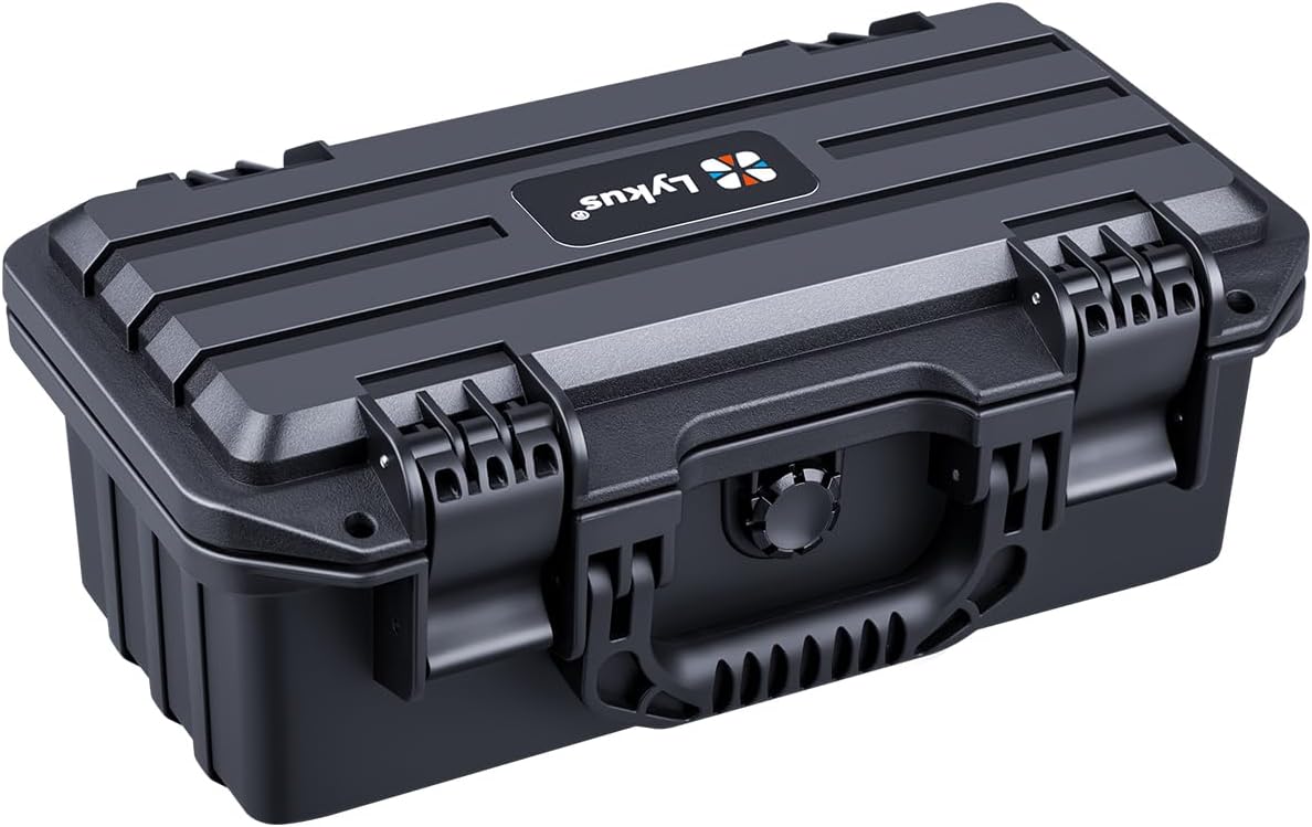 Lykus HC-3021 Waterproof Hard Case with Customizable Foam Insert, Interior Size 12.05x5.31x4.65 in, Suitable for short slim items