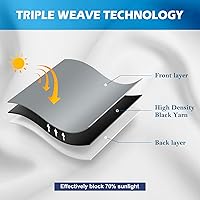 Vista 6 de Jekeno - Cortinas opacas para cine, decoración de cine para dormitorio, sala de estar, carrete de película con estampado rojo y negro, con ojales