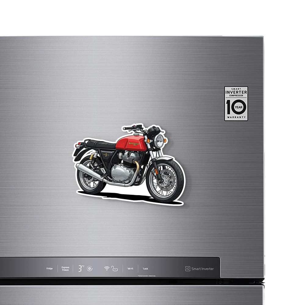 inultimate Bike RE Continental GT 650 Fridge Magnet | Wooden Laminated Print Fridge Magnet for Home 1