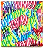 Chris Riggs art 39 x 36 Love original painting street art