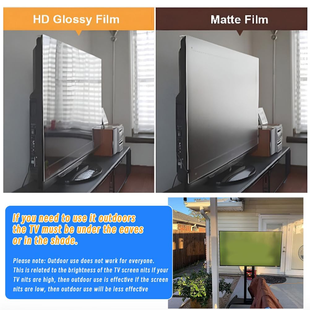 Matte Anti-Glare-Folie für TV 32 Zoll, Augenschutz Anti-Blaulicht-Bildschirmfilter Keine Blase Anti-Kratz-Verletzung, passend für LCD, LED, OLED & QLED
