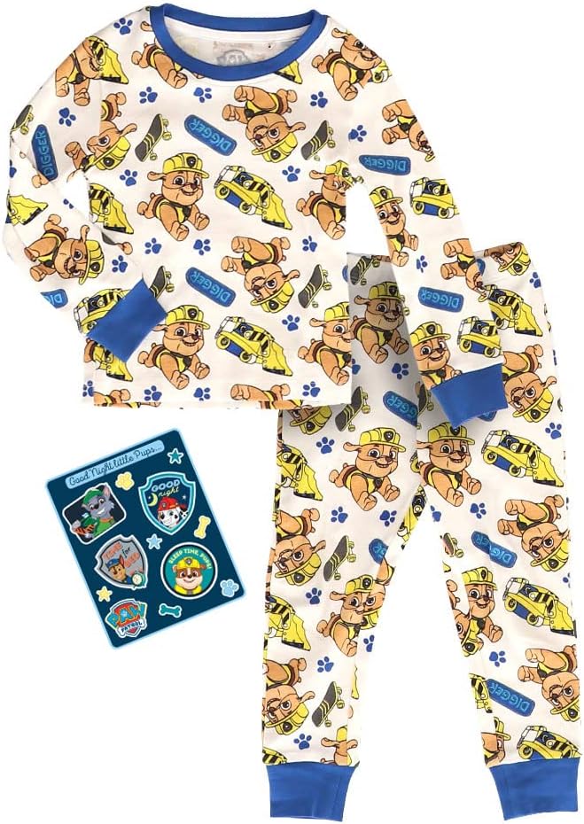 Tstars Paw Patrol Toddler Kids 100% Cotton Snug Fit Pajama Set Girls Boys Sleepwear Childrens Pjs