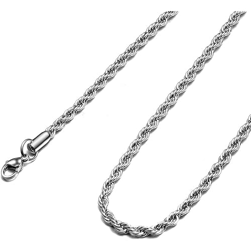 HolyFast Twist Chain Necklace - Stainless Steel Rope Jewelry for Men & Women