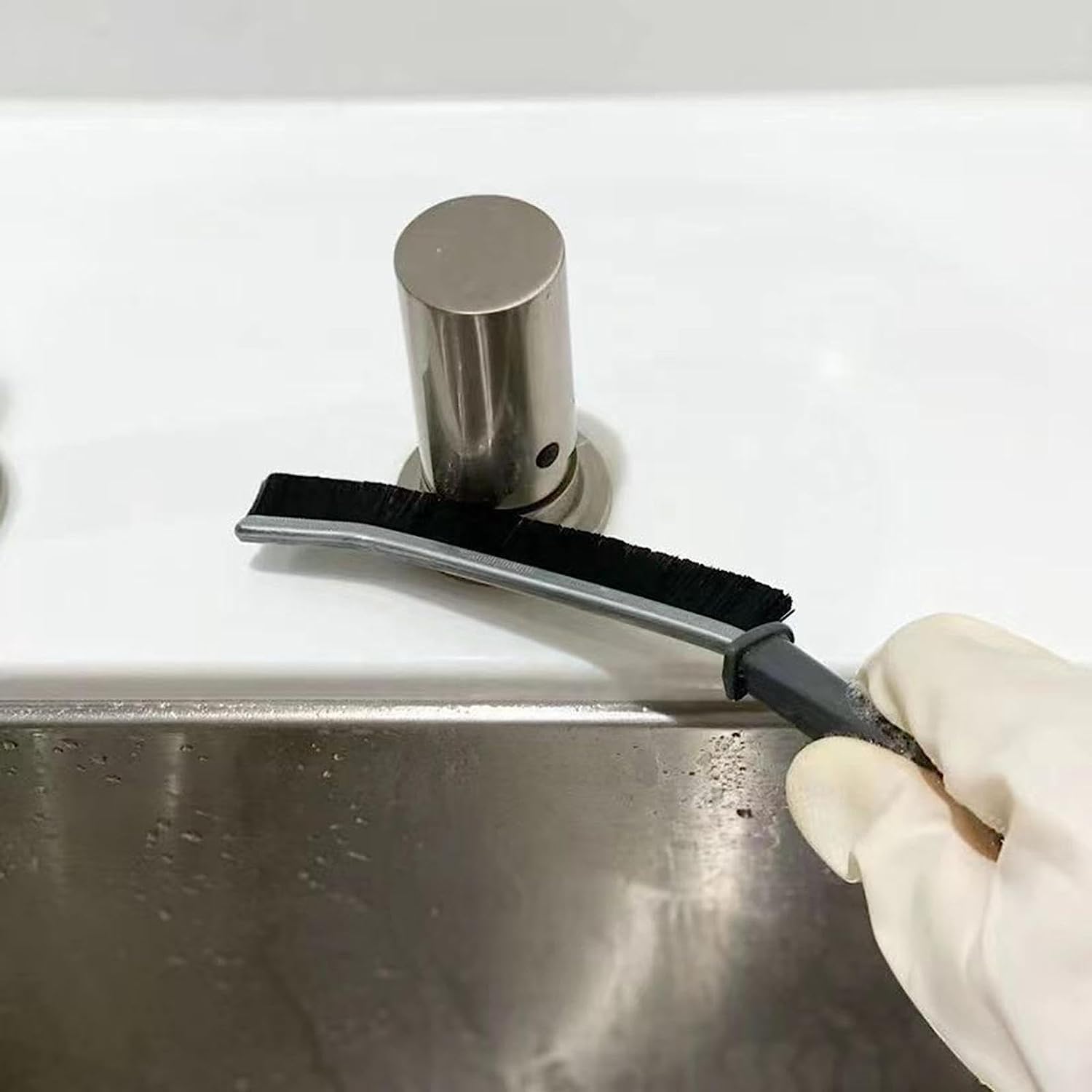 Brosse à Joints Poils Durs – Lot De 2 – Tête Inclinée 15° – Nettoyage Coins Et Fentes – Avec 2 Grattoirs Offerts – Outil Salle De Bain, Cuisine, Carrelage