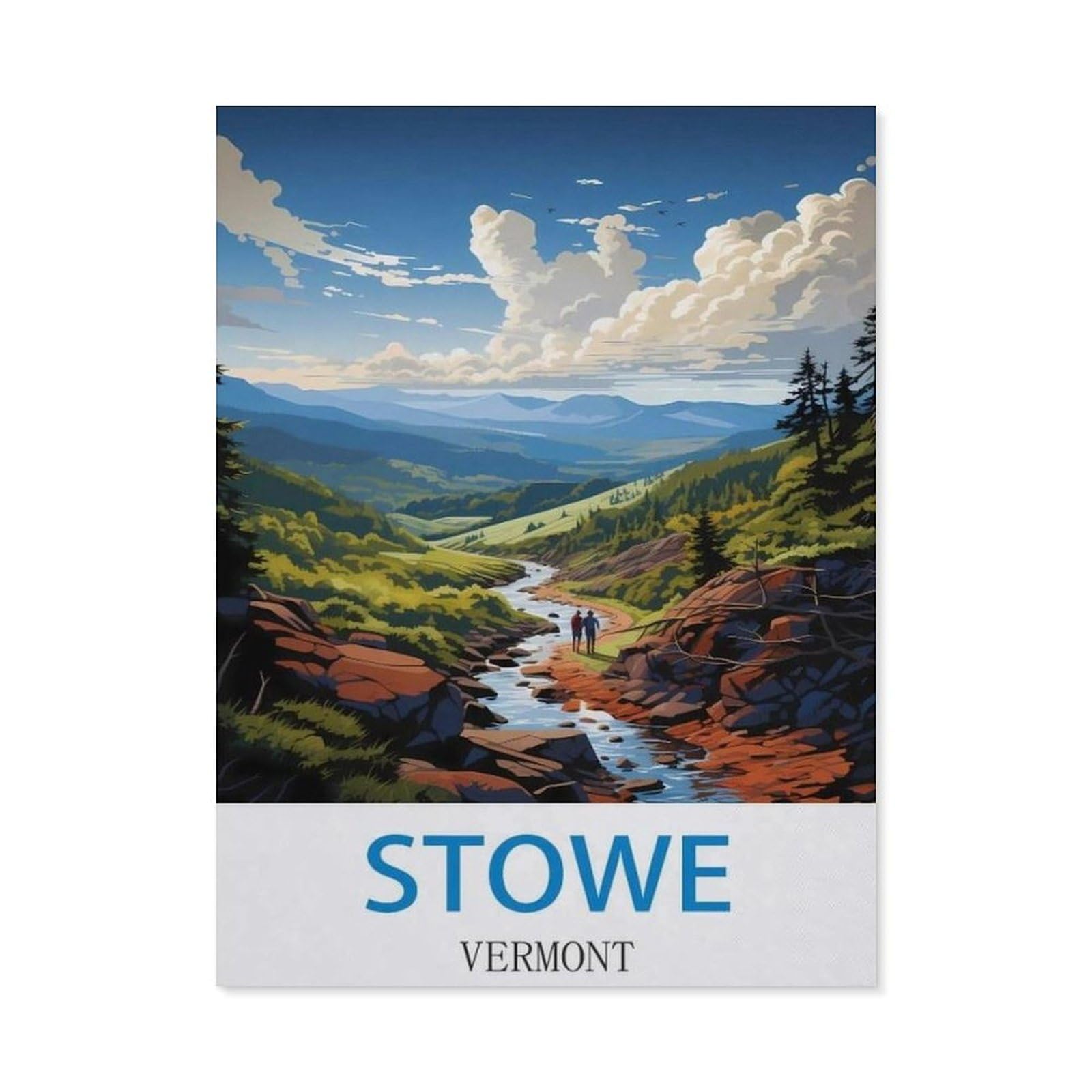 BEAYODKP 5D DIY Diamond Painting，Stowe Vermont（40x50cm）