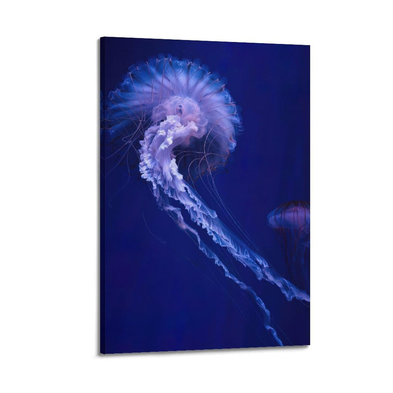 MJZLQN Marine Animal Poster Luminous Jellyfish on The Seabed Poster Decorative Painting Canvas Wall Posters And Art Picture Print Modern Family Bedroom Decor Posters 20x30inch(50x75cm)
