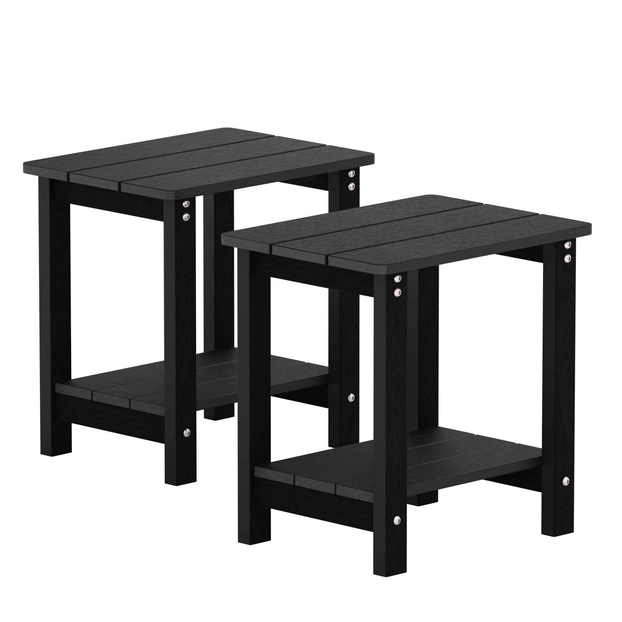 MXIMU Outside Adirondack Square Side Table, Weather Resistant Patio Table, Outdoor End Tables for Backyard, Pool, Indoor Companion, Front Porch