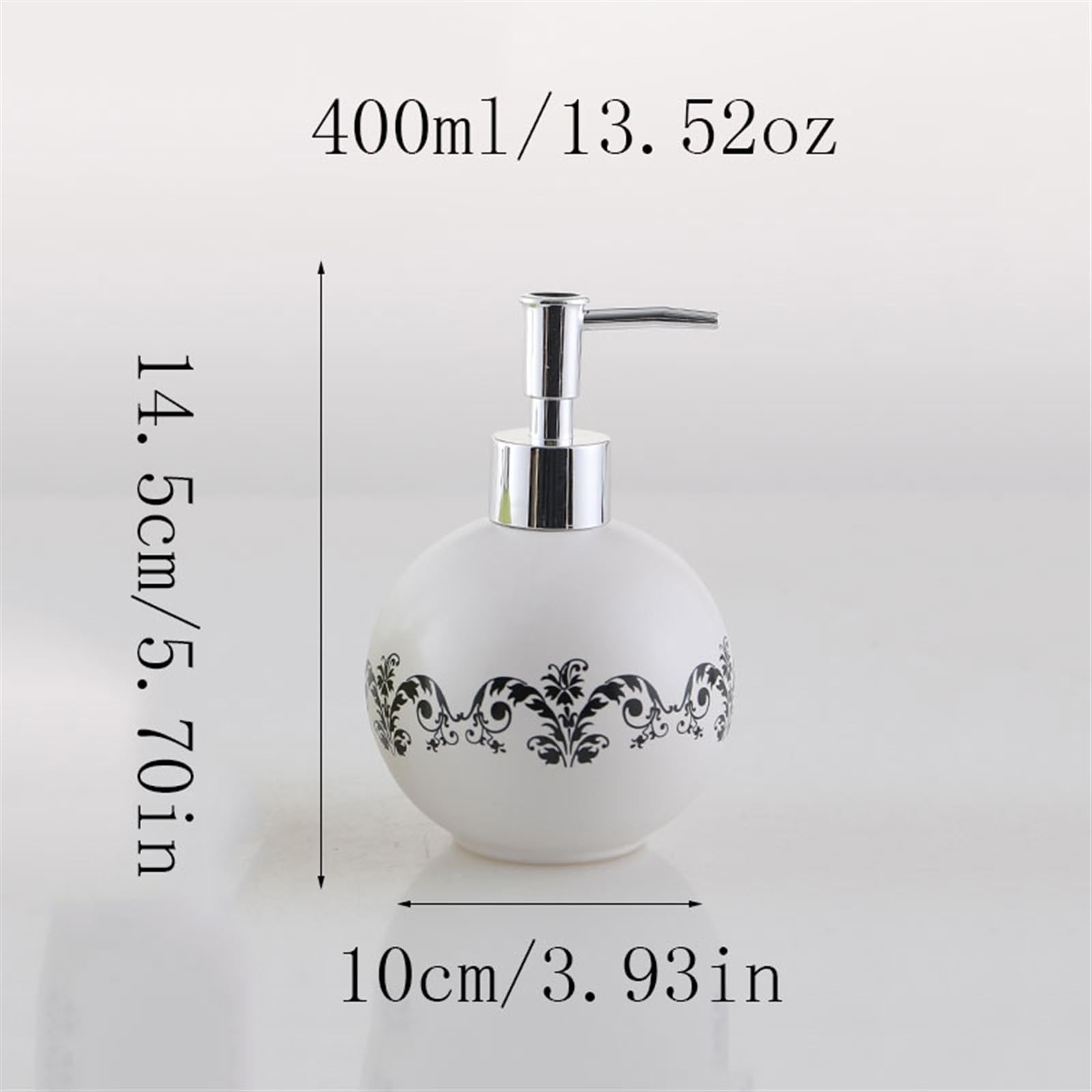 Dozownik mydła do łazienki balsam szampon masaż olejek eteryczny do mycia naczyń dozownik mydła w kulce 400 ml/13,52 uncji dozownik mydła butelka ceramiczna pompa do mydła (rozmiar: B)