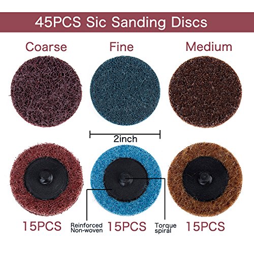 image for K Kwokker 2 Inch Sanding Discs Roloc Disc Fine/Medium/Coarse Discs wit