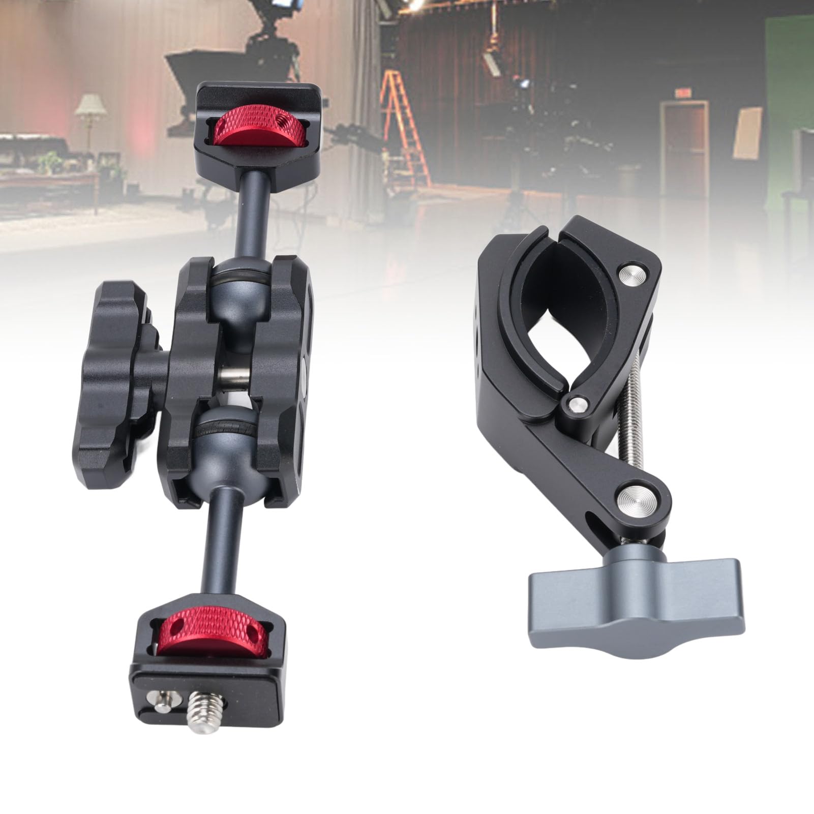55 Mm Monte Morsetto per Braccio Magico Articolato con un Morsetto Super, Supporto per Monitoraggio della Fotocamera con Vite 1/4, Braccio Articolare per la Luce Video della