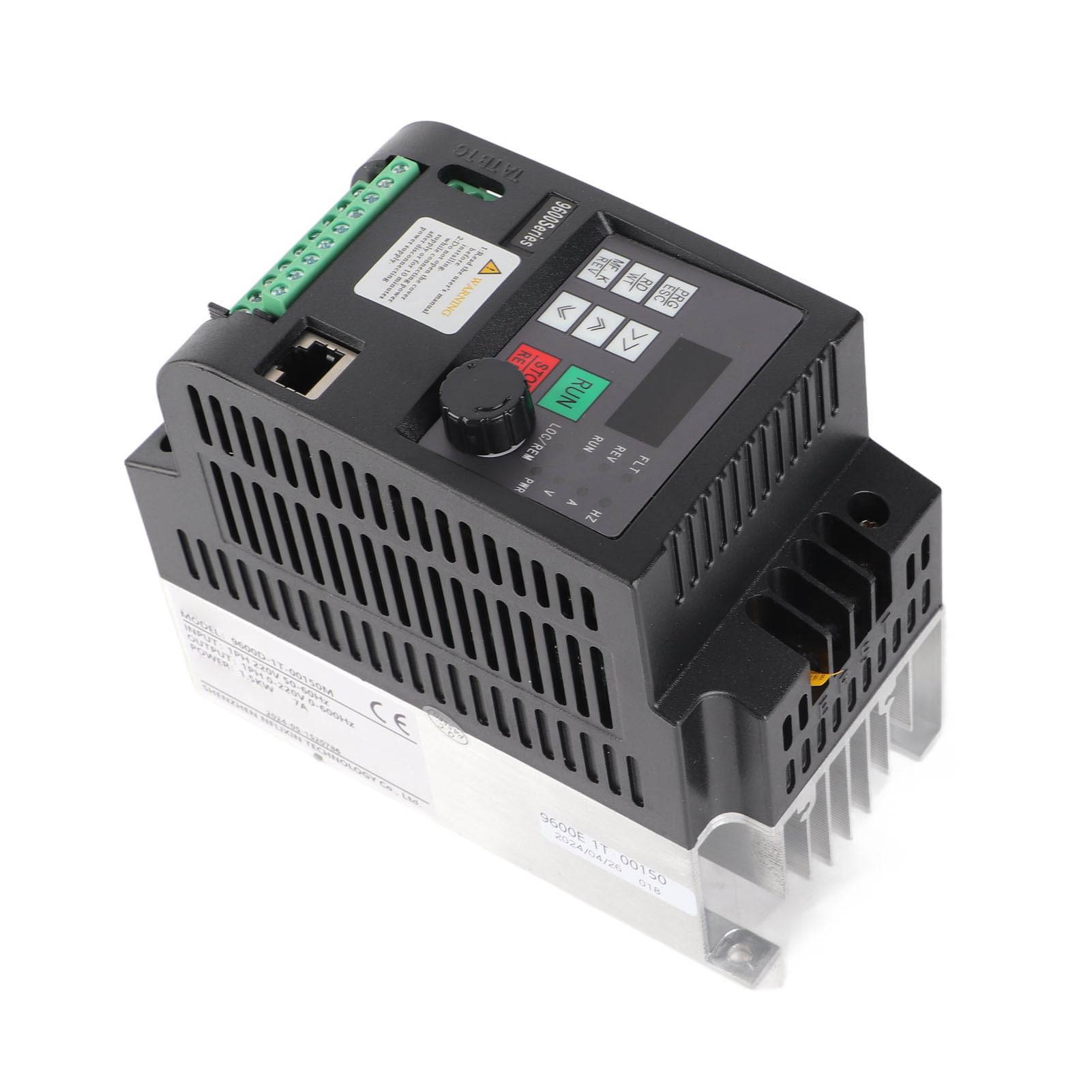FTVOGUE Azionamento a Frequenza Variabile Convertitore VFD da 1,5 KW Convertitore Motore Monofase 220 V con Controllo SFVC e V F da 0 a 600 Hz per Controllo velocità Ventole Pompe Utenti di Macchine