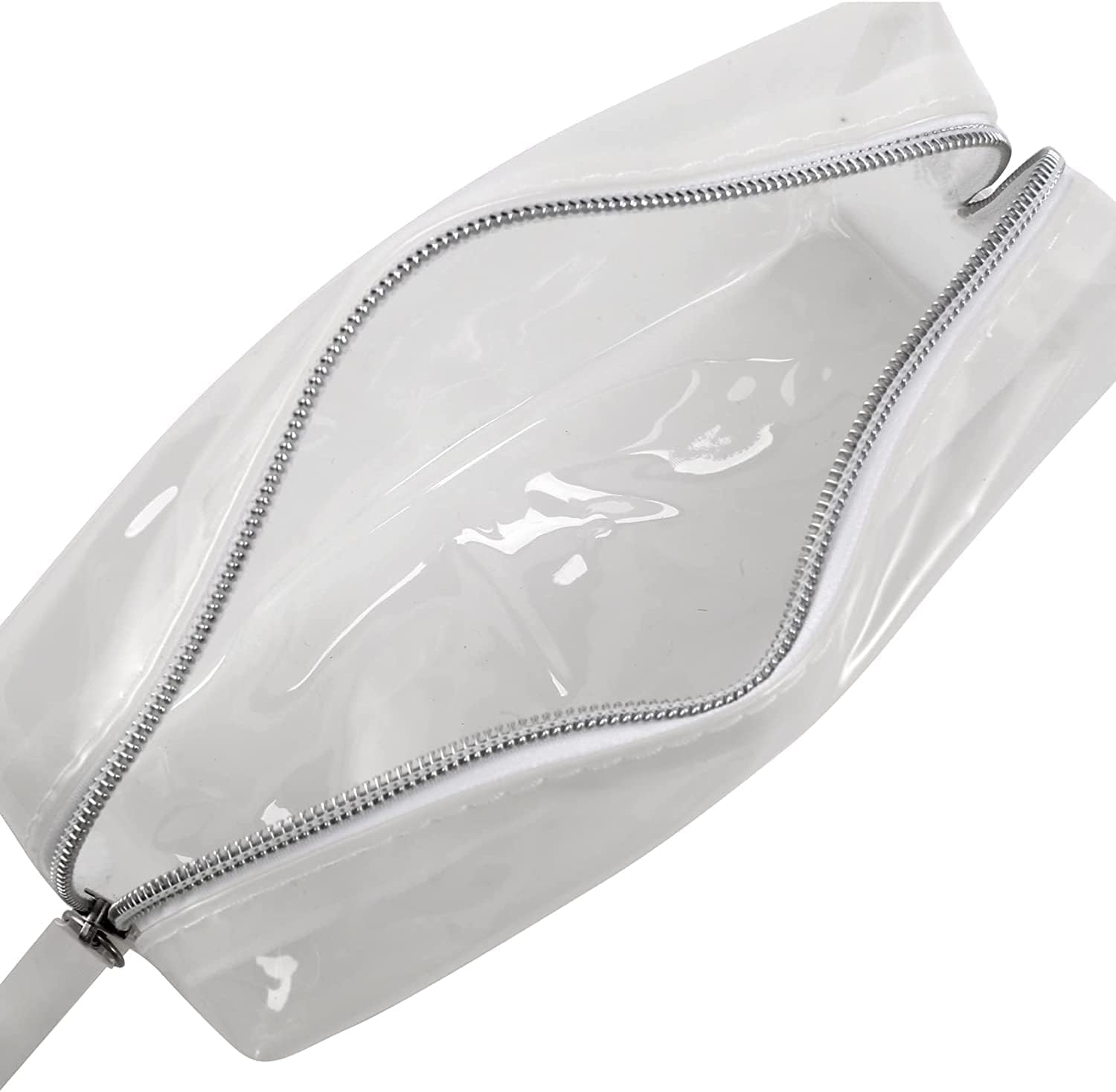 Anupam Astuccio trasparente con cerniera, astuccio trasparente per scuola, collage, ufficio, carino beauty case per ragazze, borsa multiuso per cancelleria (1 pezzo)