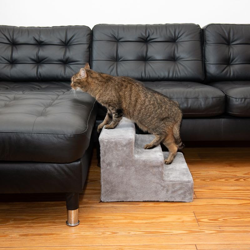 Scala per animali domestici Stepway | montaggio semplice | altezza: 30 cm | gradini resistenti al battistrada, pratico aiuto per salita stabile e antiscivolo, rivestimento rimovibile e lavabile