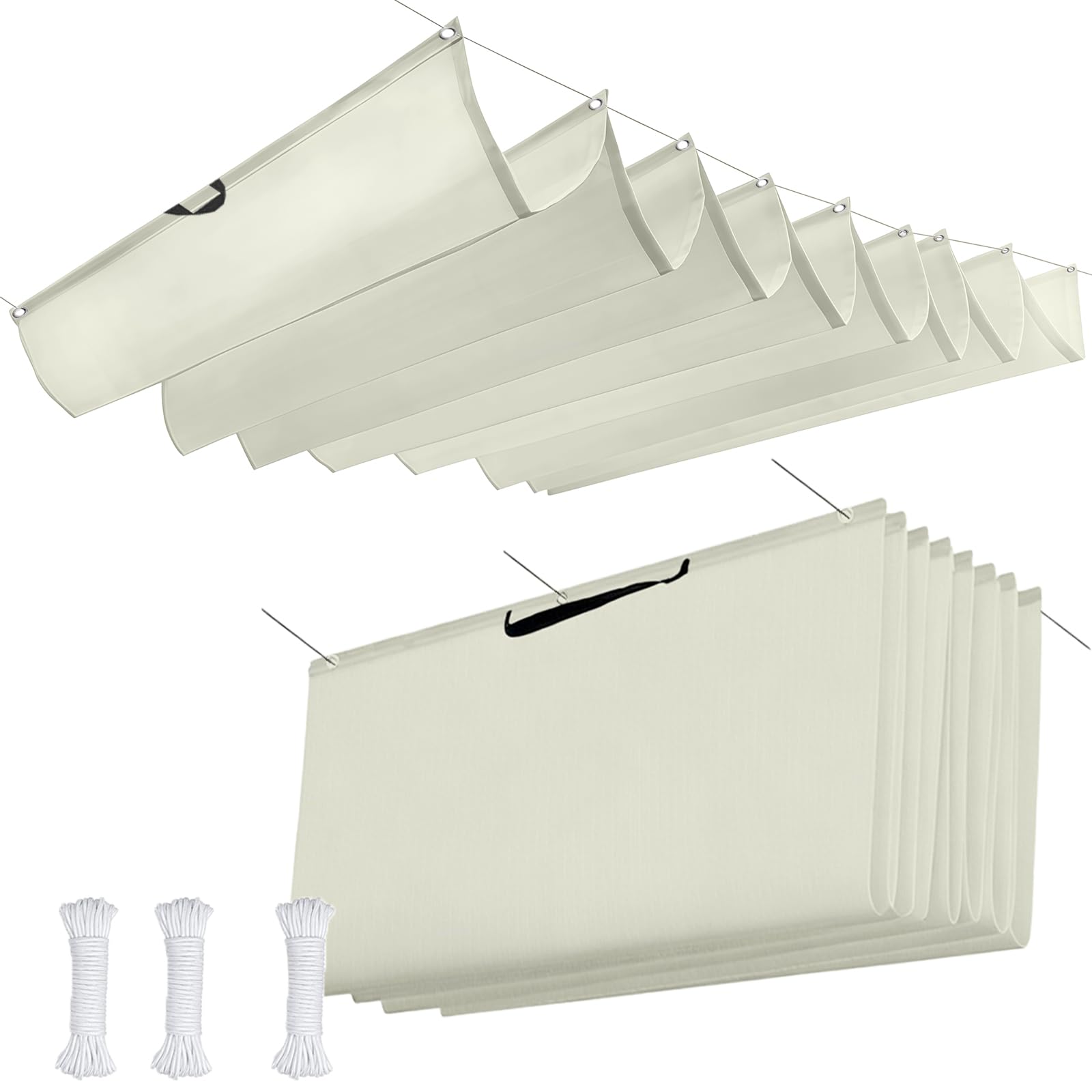 Voile ombrage rectangulaire à la vague pour jardin et terrasse