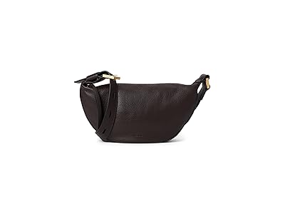 AllSaints Half Moon Xbody Cross Body Handbags Bitter Brown, Leather