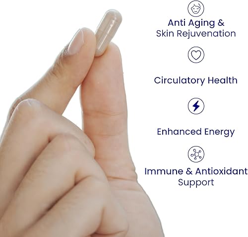 Miniatura 4 de Relumins Suplemento Resveratrol de 600 mg  Antioxidante de alta potencia con semilla de uva y extracto de vino tinto  Apoya la piel, la salud del