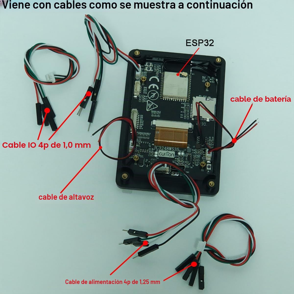 DIYmalls 3.5 Pulgadas ESP32-S3 IPS Pantalla táctil capacitiva de JC3248W535C ESP32-S3 TFT LCD Módulo 320x480 AXS15231B Compatible con reproducción de música, vídeo, Imagen, Reloj, Tiempo