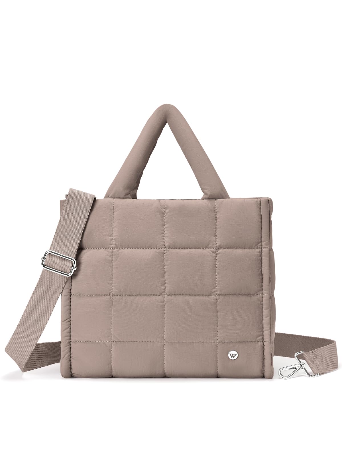 WESTBRONCO Puffer Crossbody Bags for Women Quilted Tote Bag Puffy Weekender Overnight Bag Nylon Shoulder Handbag