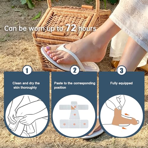 Image of Precut Kinesiology Tape for Bunion, 40 Pcs, Bunion Corrector & Relief, Big Toe Support and Pain Relief, Breathable Hypoallergenic Latex-Free Tape, (Beige)