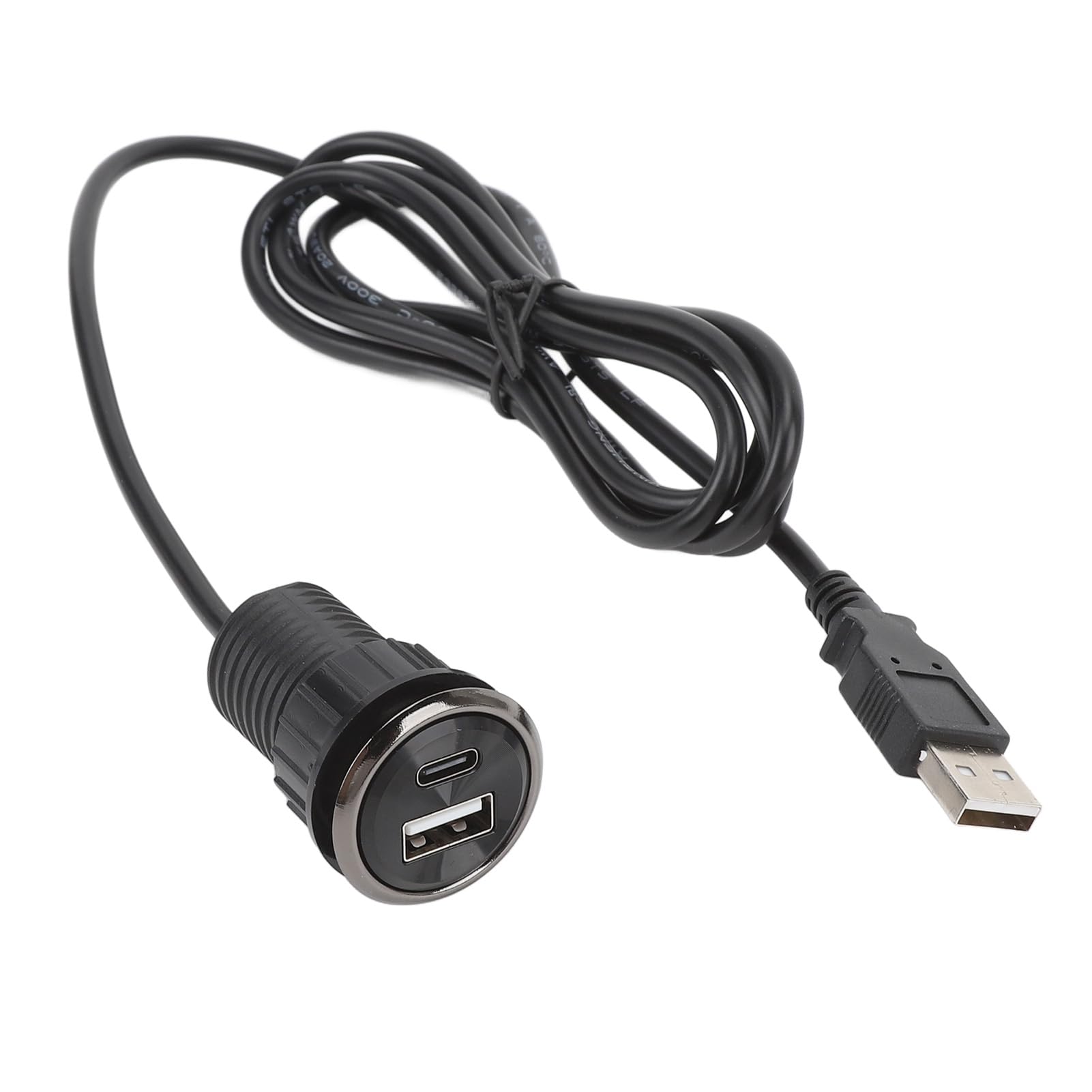 Wakects Przepust Zasilania Biurka USB C, Przepust Zasilania Biurka do Montażu Flush, Listwa Zasilająca, Ukryte Gniazdo, Porty ładowania USB Typu C, Wbudowane Gniazdo do