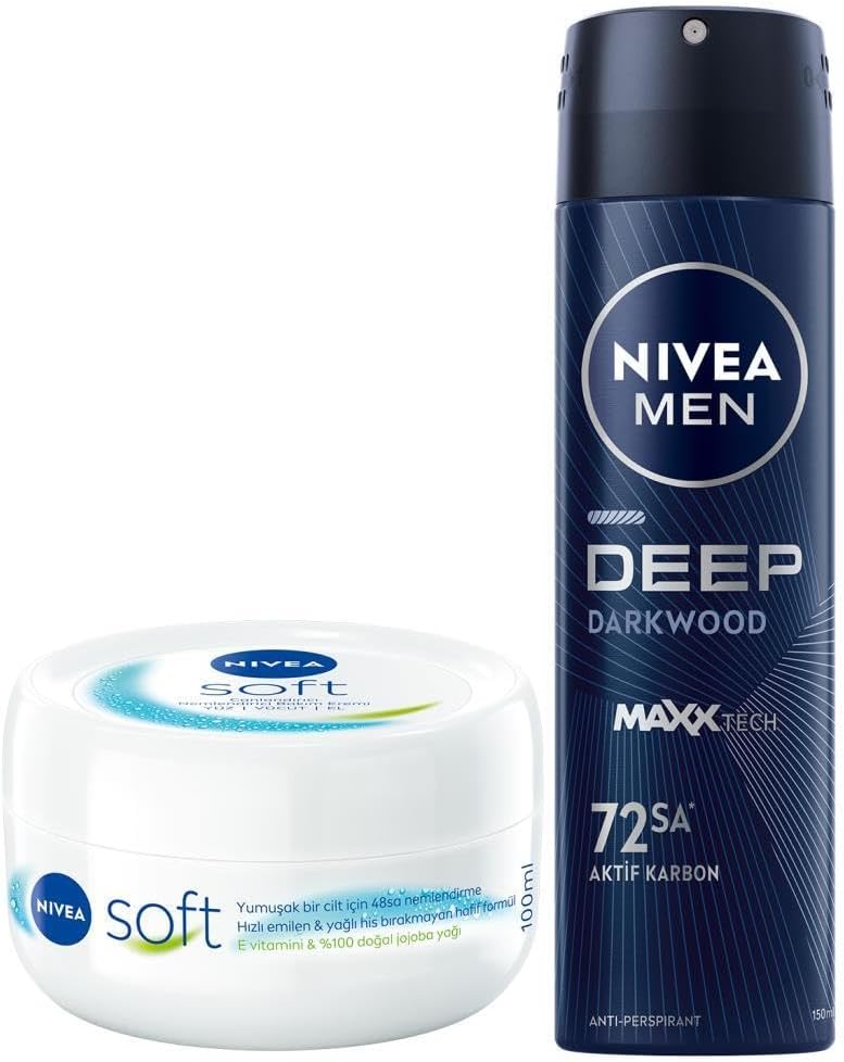 Nivea Deo Sprey Deep Erk 150Ml + Nivea Soft 100Ml
