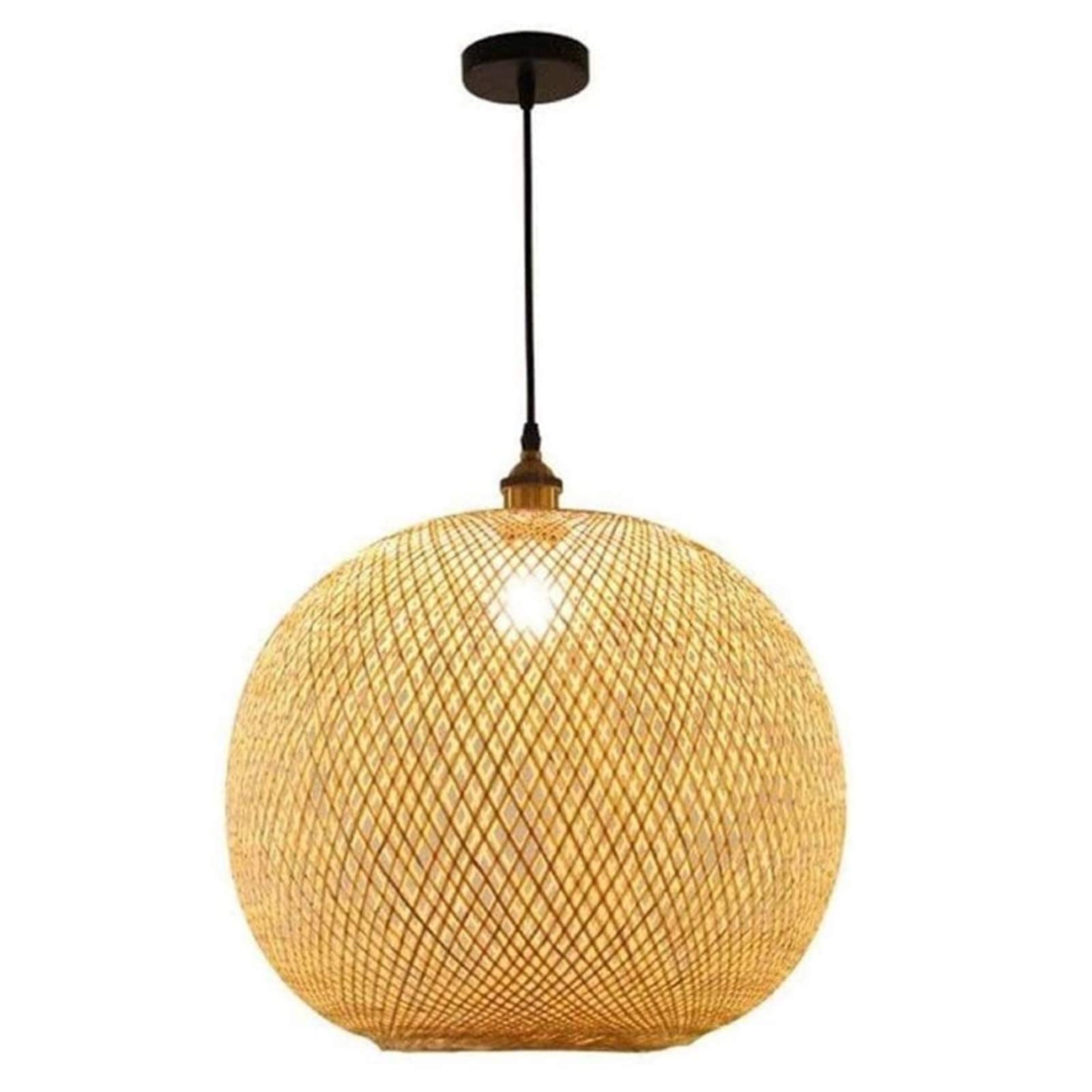 Plafonnier en boule de bambou tropical pour illuminer votre îlot de cuisine