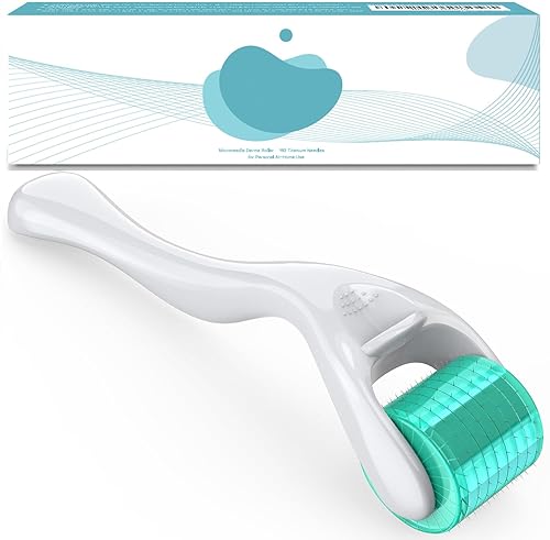 Miniatura 6 de Derma Roller - Rodillo de microagujas para barba facial, rodillo de microagujas de titanio 192 para mujeres y hombres  Rodillo de microagujas para