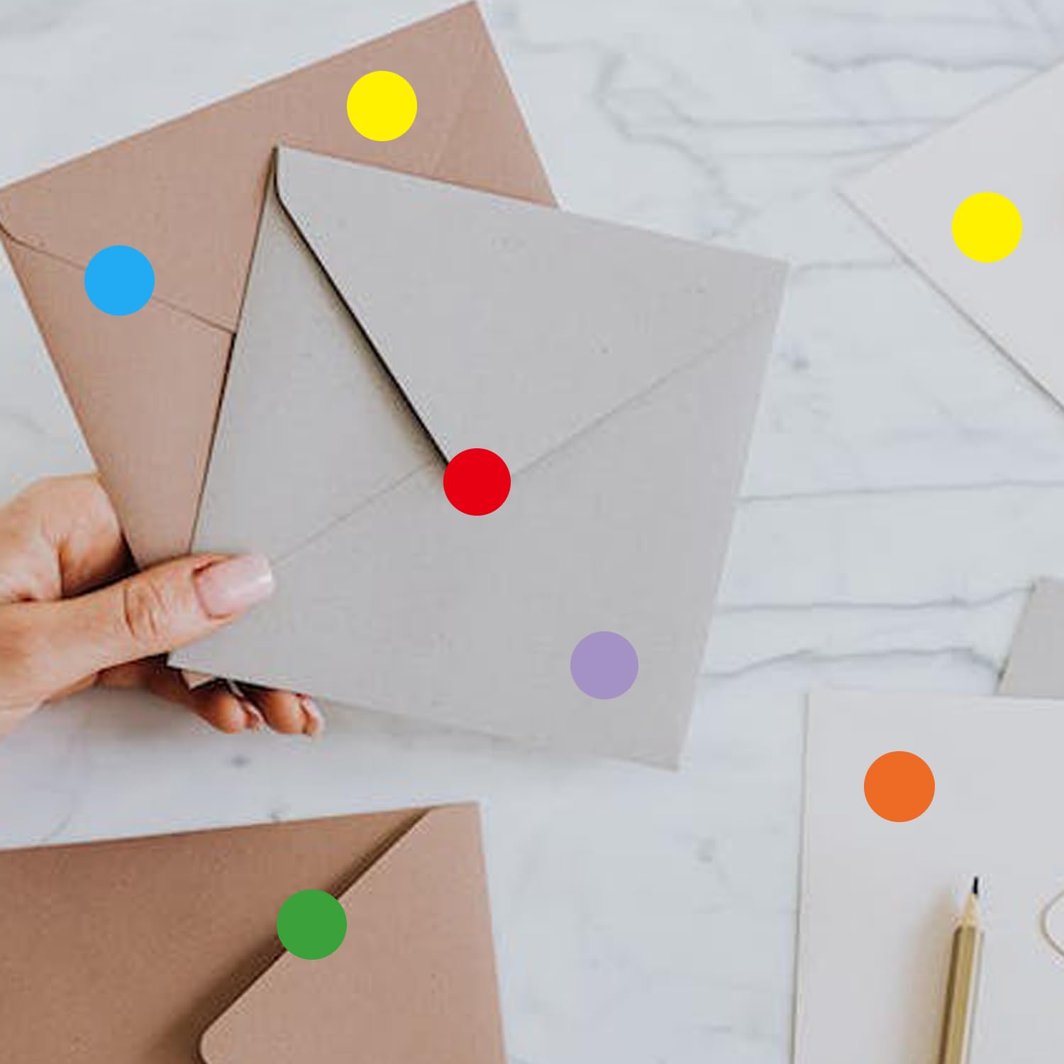 4000 etichette adesive per codifica a colori da 1,3 cm, per ufficio, studenti e altri scenari (4 rotoli, 1000 etichette per rotolo)
