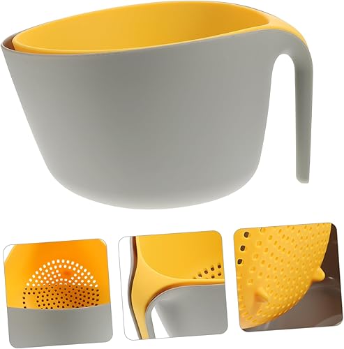 Miniatura 4 de Cesta escurridor de doble capa, colador de cocina para el hogar, colador de frutas de cocina, contenedores de cocina, cesta de lavado y colador, 1 ud