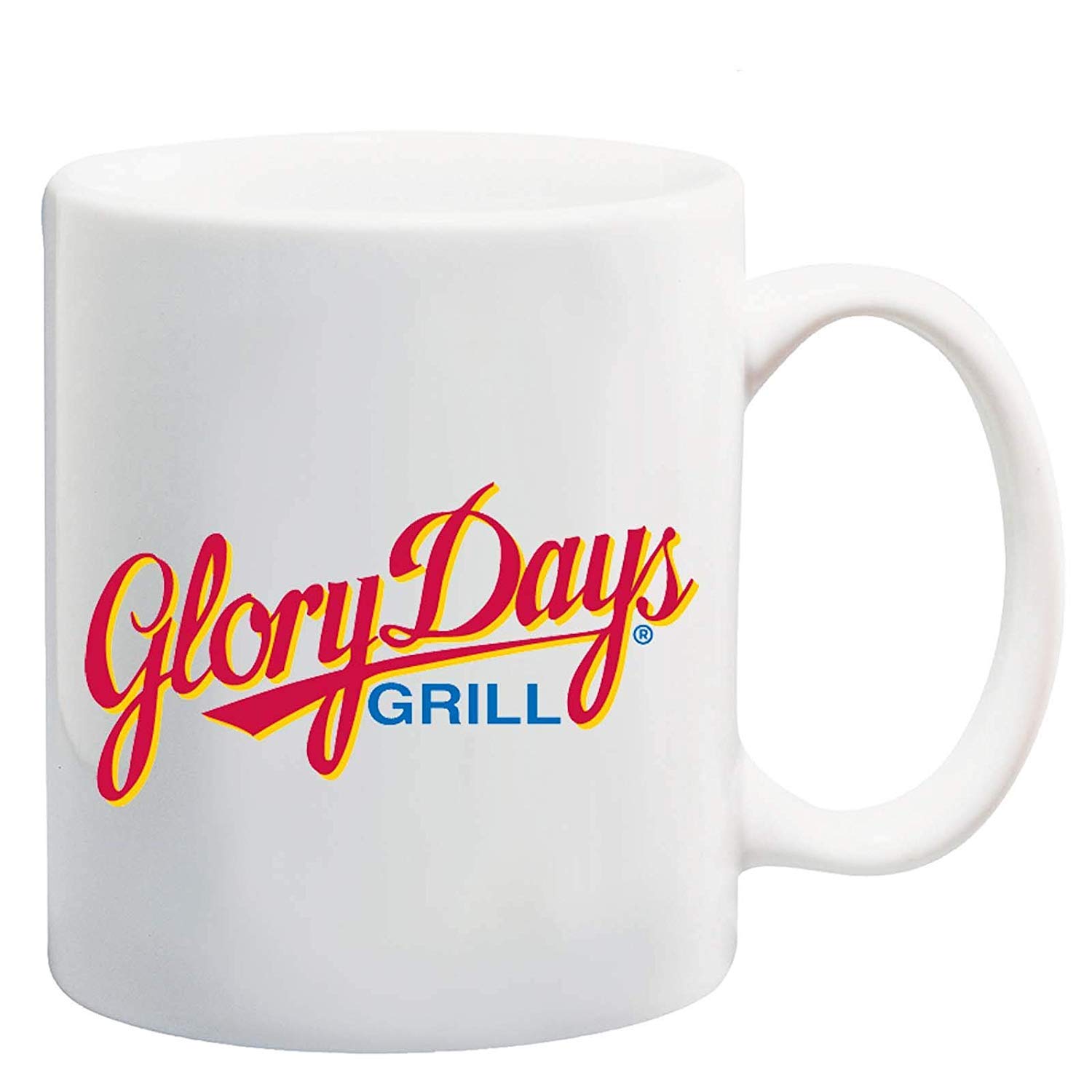 SNV Glory Days Grill Ceramic Travel Mug/Tea Coffee Cup, 11 Oz, 350ml (White)