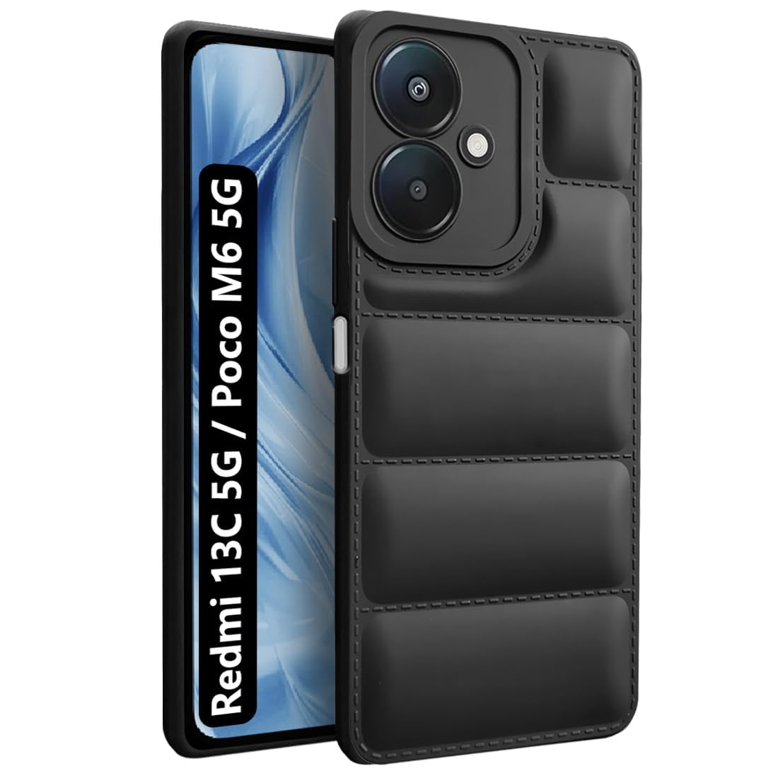 EITANSHA CREATION Liquid Silicon Back Cover Case for Redmi 13C 5G / Poco M6 5G | Shockproof Military Grade Protection | Puff Case for Redmi 13C 5G (B0D1S48NXR) Amazon Price History, Amazon Price Tracker