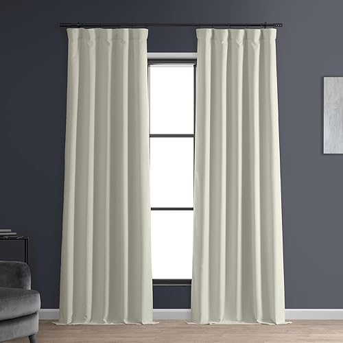 HPD Half Price Drapes FLCH-FMBO20201-96, cortinas opacas sólidas con aislamiento térmico para dormitorio, 50 x 96 pulgadas, cortina de lino (1