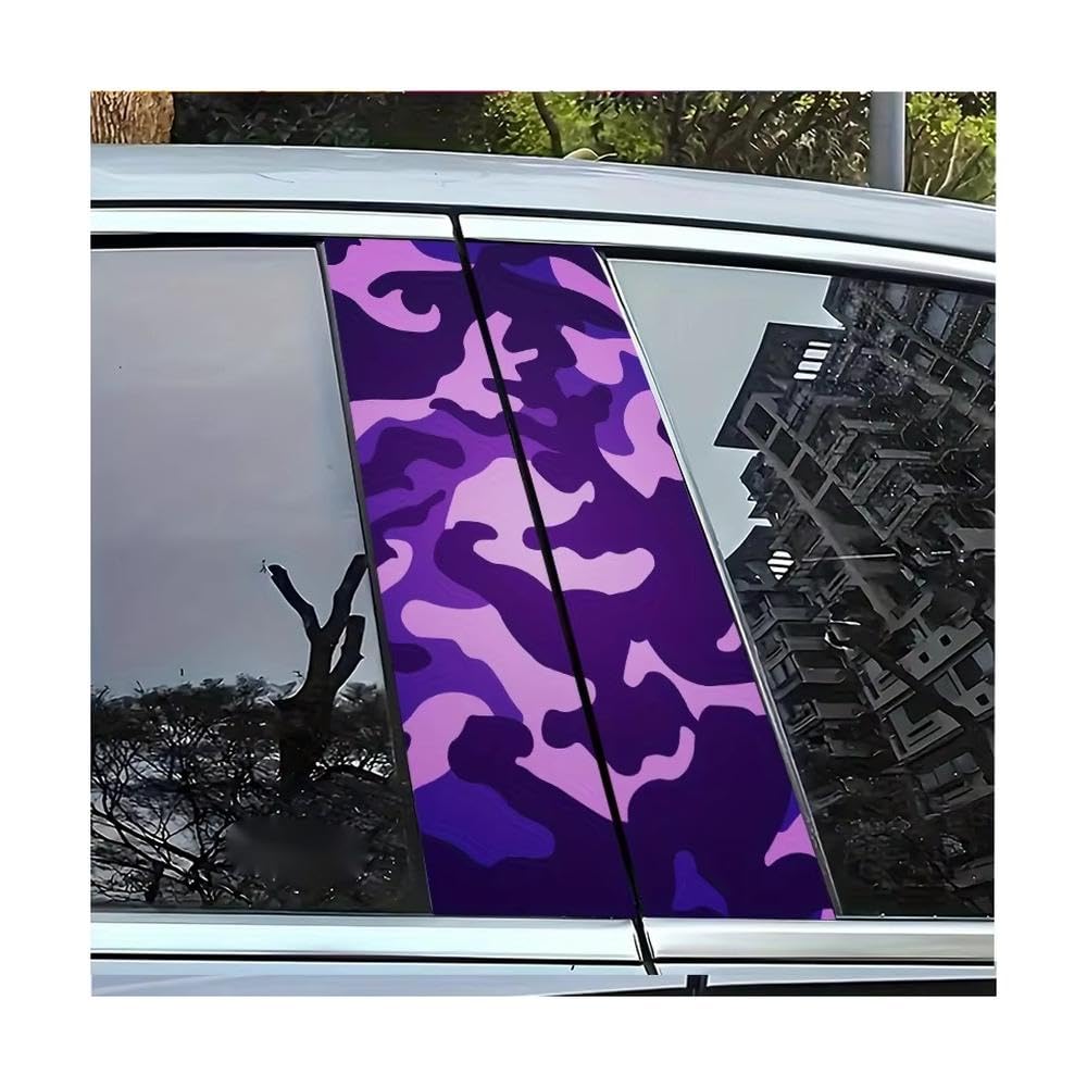 Bertdcx One Color Purple Camouflage Bumper Sticker Car Mid-Column Decal Auto Parts