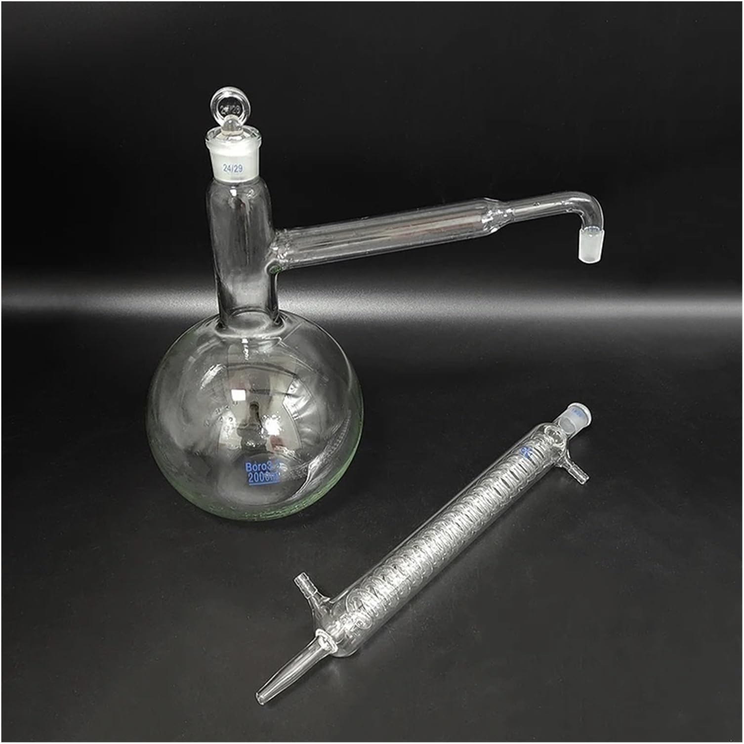 Distiling Apparatus with ground glass joints,Glass distillation unit,Distillation flat-bottom condenser distiller(5000mL-400mm)