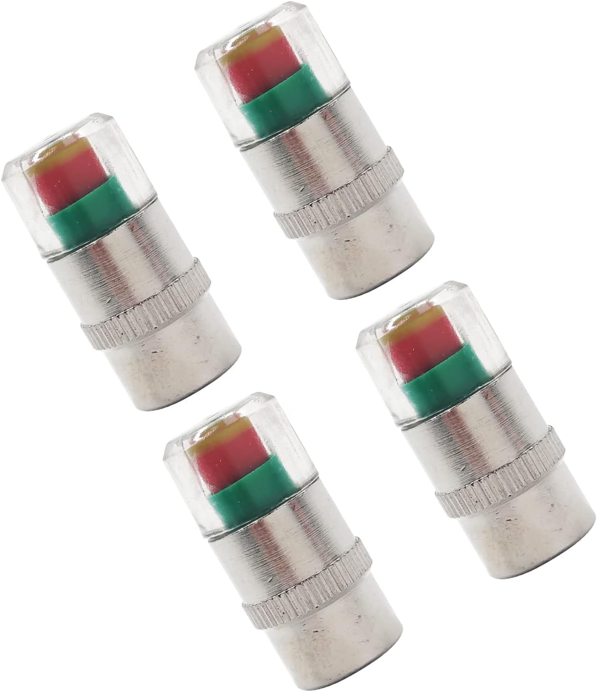 4Pcs Car Tire Tyre Pressure Monitor Valve Stem Caps Case Cover Sensor Indicator 3 Color Red Yellow Green Eye Alert Tire Valve Indicator for SUV, Motorbike, Trucks, Bike, Bicycle A3TYM