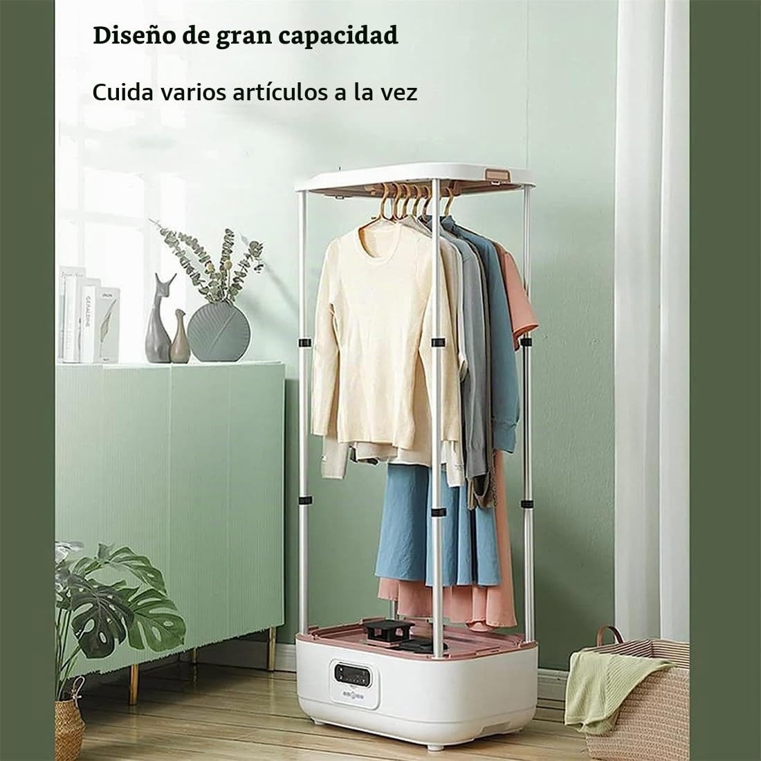 Armario De Vapor 900W, Secadora Ropa/Planchadora Automática Vapor para Eliminación De Arrugas, Sincronización Inteligente, Cuidado Automático De La Ropa