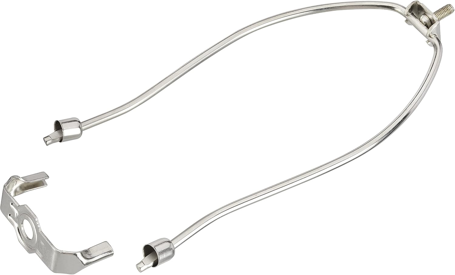 Aspen Creative 20001-3, 8" Lamp Harp with Saddle in Nickel Finish