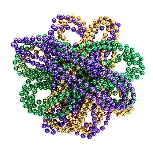 QUMIIRITY 15pcs Colorful Carnival Beads Necklaces Festive St Patrick Day Theme Party Accessories Adorable Beading Design for Memorable Celebrations