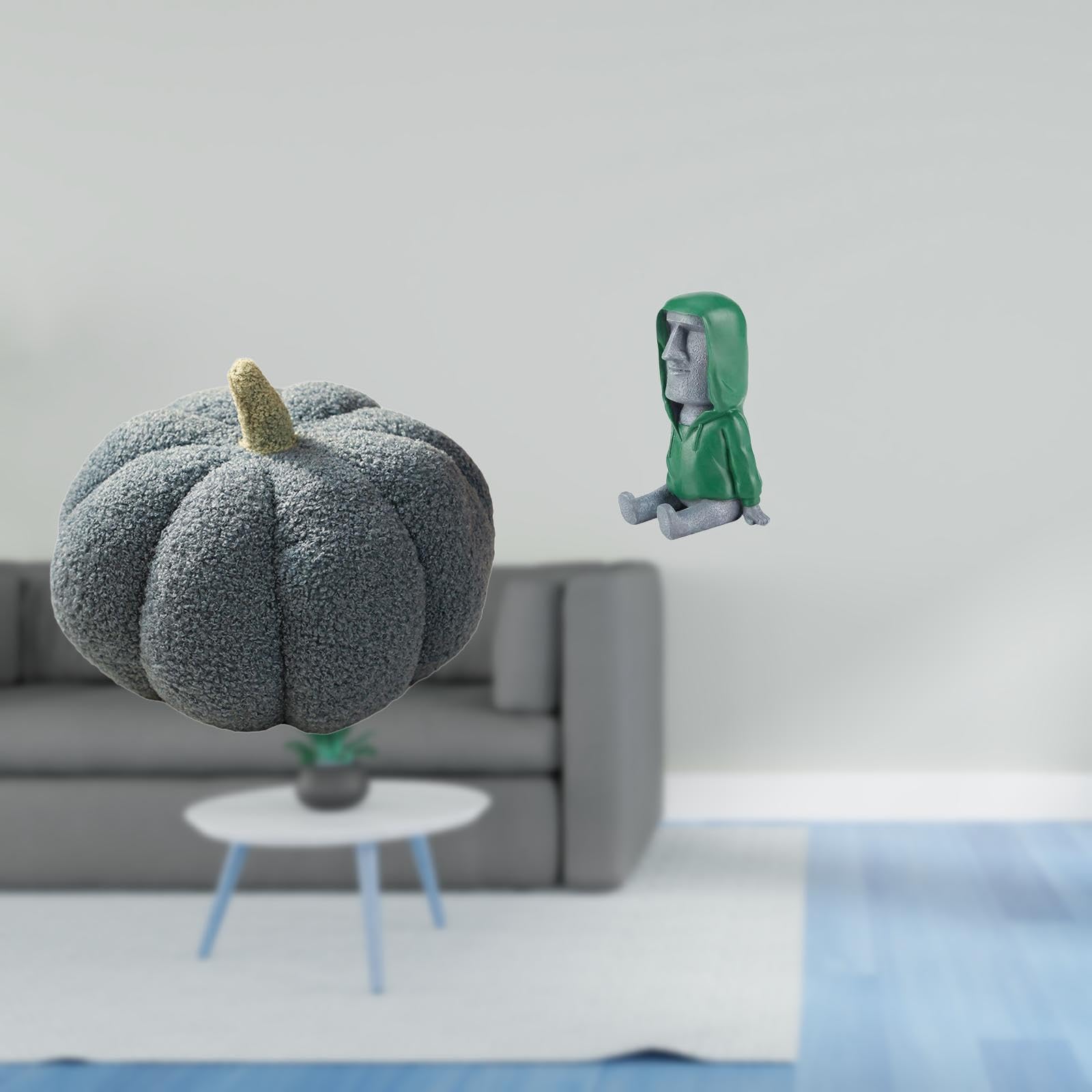 Halloween Pumpkin Pillows Plush Sofa Cushion and Easter Island Head Statue Moai Sculpture Resin Decorative Bedroom Bookshelf Decor|Home & Garden| Home D?cor| Pillows-image-42