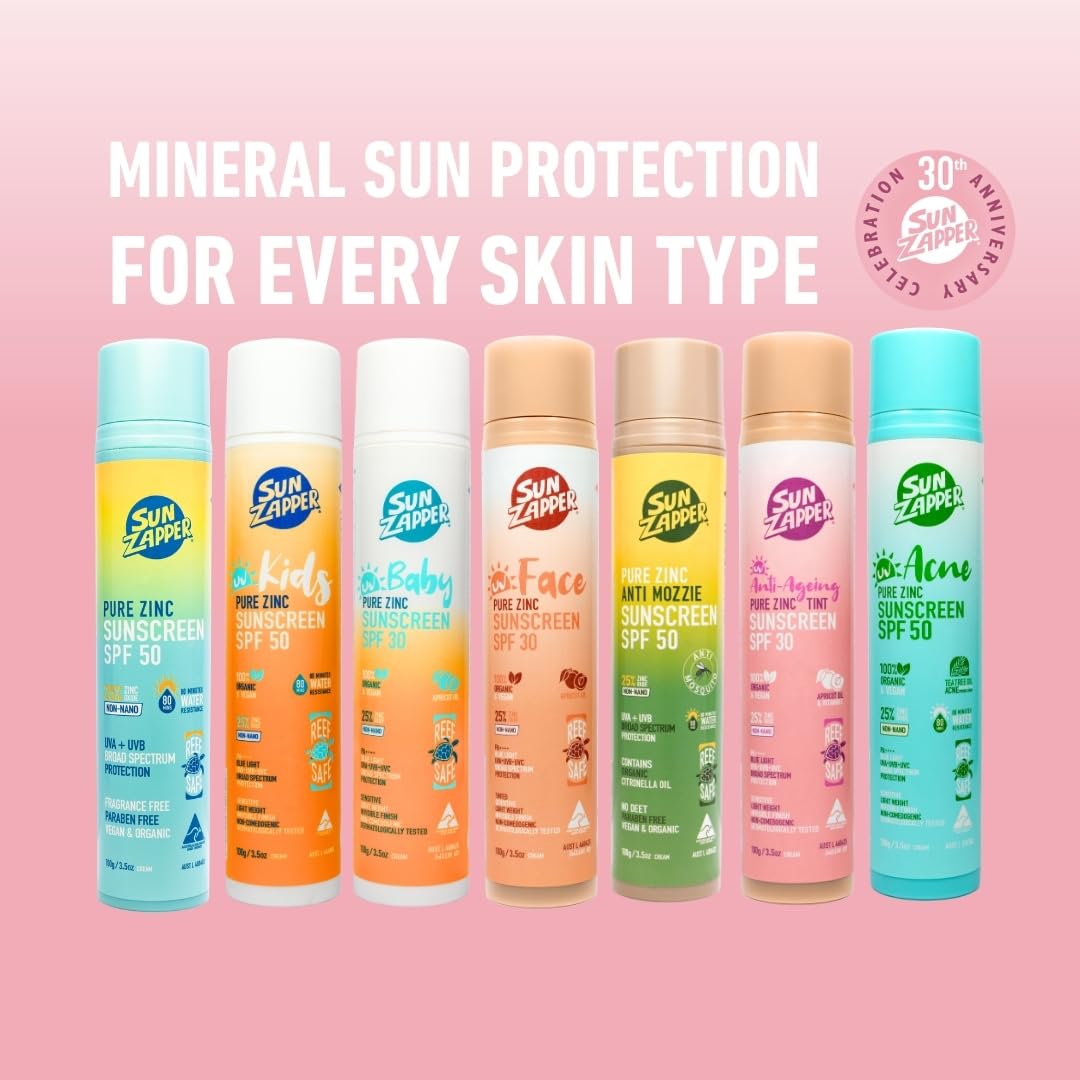 Sun Zapper Pure Zinc Natural Baby Mineral Sunscreen SPF 30 Baby Sun Cream