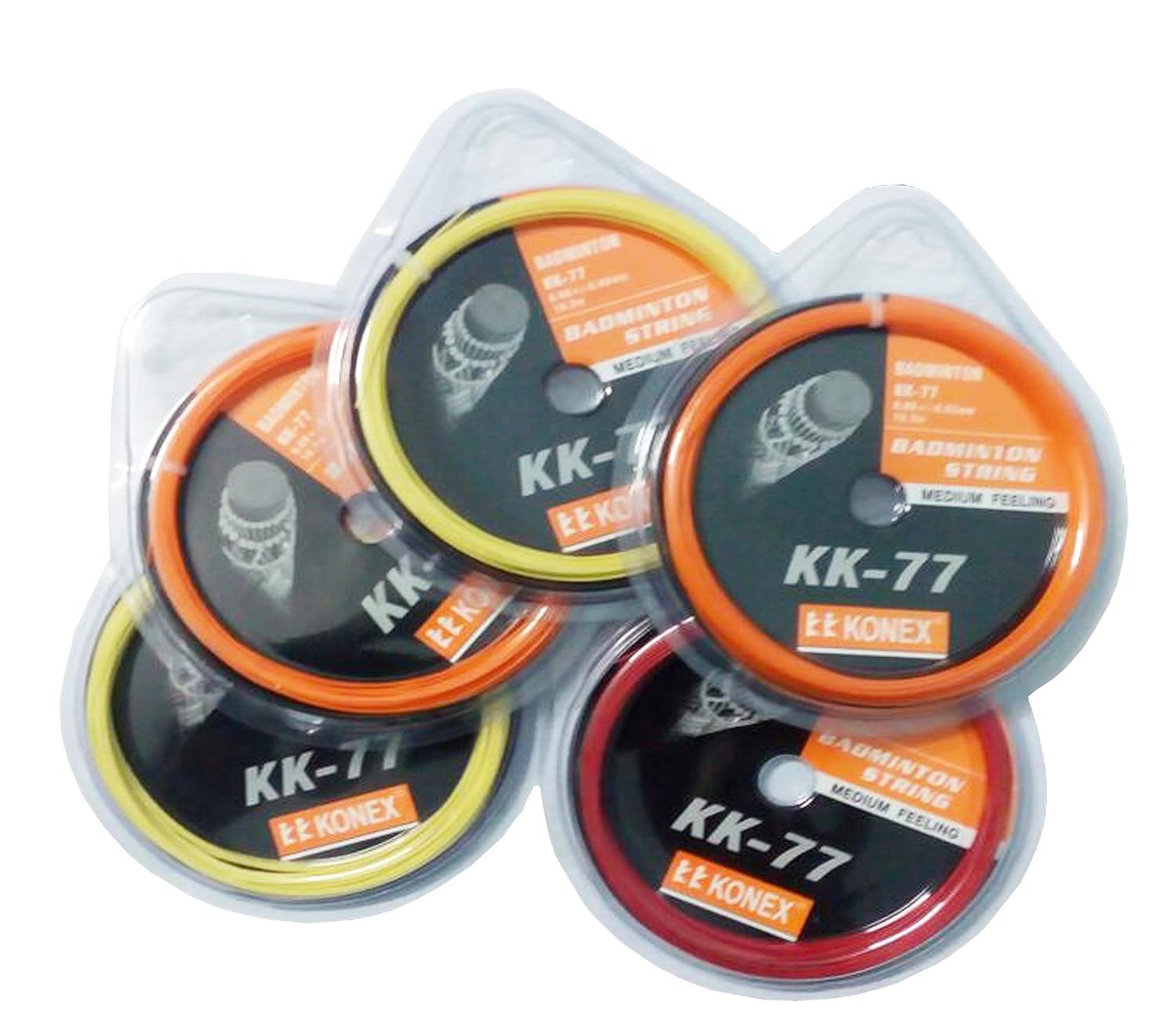 Konex High Resilience Badminton String Color : Assorted (6) with SportsHouse Wrist Band-image-37